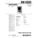 Sony NW-HD5H Service Manual