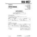 Sony NW-MS7 (serv.man2) Service Manual