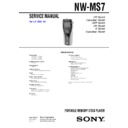 Sony NW-MS7 Service Manual