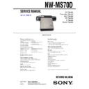 Sony NW-MS70D Service Manual