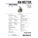 Sony NW-MS77DR Service Manual