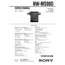 Sony NW-MS90D Service Manual