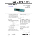 nwd-e023f, nwd-e025f service manual