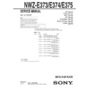 nwz-e373, nwz-e374, nwz-e375 service manual