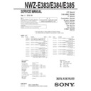 nwz-e383, nwz-e384, nwz-e385 service manual