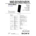 nwz-e573, nwz-e574, nwz-e575 service manual
