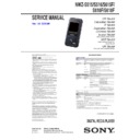 Sony NWZ-S515, NWZ-S516, NWZ-S615F, NWZ-S616F, NWZ-S618F Service Manual