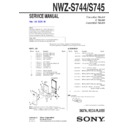 nwz-s744, nwz-s745 service manual