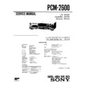 Sony PCM-2600 Service Manual