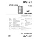 Sony PCM-M1 Service Manual
