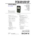 Sony PCM-M10, PCM-M10P Service Manual