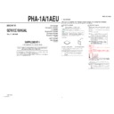 Sony PHA-1A, PHA-1AEU (serv.man2) Service Manual
