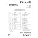 Sony PMC-D40L Service Manual