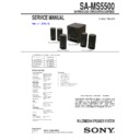 Sony SA-MS5500, SA-WMS55, SS-CNMS55, SS-FMS55, SS-SRMS55 Service Manual