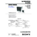 Sony SA-PSD5, SA-WPSD5, SS-SPSD5 Service Manual