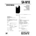 Sony SA-VE100, SA-W10, SA-W10G, SA-W10H Service Manual