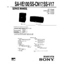 Sony SA-VE100, SS-CN17, SS-CR370, SS-V17 (serv.man2) Service Manual