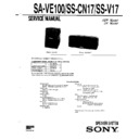 Sony SA-VE100, SS-CN17, SS-CR370, SS-V17 Service Manual