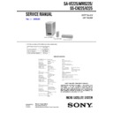 Sony SA-VE225, SA-WMS225, SS-CN225, SS-V225 Service Manual