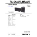 Sony SA-VE356T, SA-VE366T, SS-CN366T, SS-MS366T Service Manual