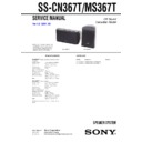 Sony SA-VE367T, SS-CN367T, SS-MS367T Service Manual