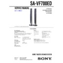 Sony SA-VF700ED, SA-VS700ED Service Manual