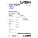 Sony SA-VS300H Service Manual