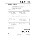 Sony SA-W10H Service Manual