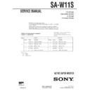 Sony SA-W11S Service Manual