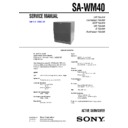 Sony SA-WM40 Service Manual