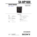 Sony SA-WP1600 Service Manual