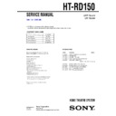 Sony SA-WSRD15, SS-CTRD1, SS-TS31, SS-TS31B Service Manual