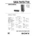 Sony SAVA-700, SS-T100 Service Manual