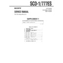 Sony SCD-1, SCD-777ES (serv.man4) Service Manual