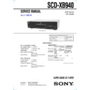 Sony SCD-XB940 Service Manual