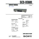 Sony SCD-XE600 Service Manual