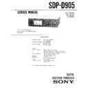 sdp-d905 service manual