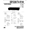 sdp-e300, ta-ve100 service manual