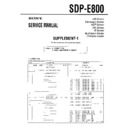 Sony SDP-E800 (serv.man2) Service Manual