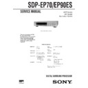 sdp-ep70, sdp-ep90es service manual