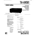 Sony SEN-561, TA-AV561 Service Manual