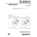 Sony SEN-561A, TA-AV561A Service Manual