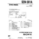 Sony SEN-561A Service Manual