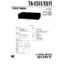 Sony SEN-611CD, SEN-711CD, STU-61, TA-E511, TA-E611 Service Manual