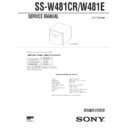 sen-r4820, ss-w481cr, ss-w481e service manual