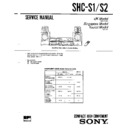 Sony SHC-S1, SHC-S2, ST-S1, TC-S1 Service Manual