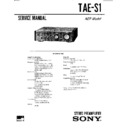 Sony SHC-S1, TAE-S1 Service Manual