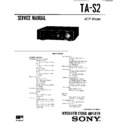 Sony SHC-S2, TA-S2 Service Manual