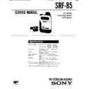 Sony SRF-85 Service Manual
