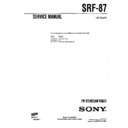 Sony SRF-87 Service Manual
